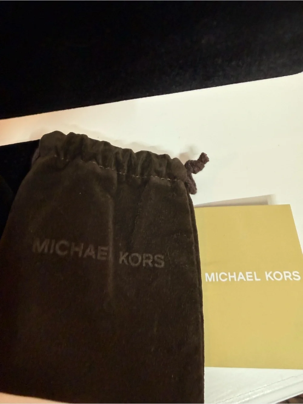 Michael Kors rhinestone and Black Cord Bracelet